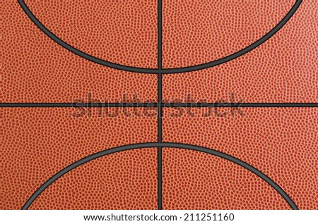 Closed up view of basketball for background.