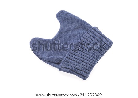 Knitted hat isolated on white