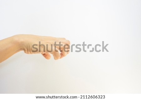 hand of person showing sign