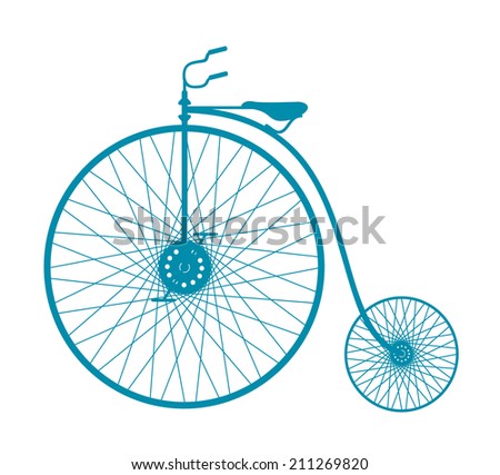 Silhouette of vintage bicycle