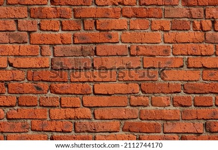 Seamless texture of aged brick. Red brickwork. Texture for 3D design.