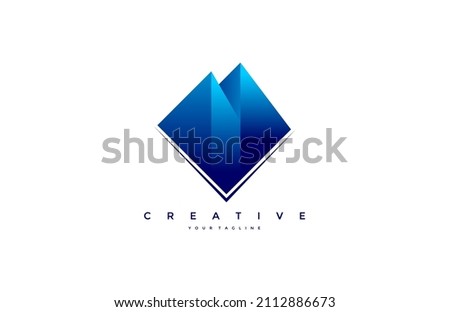 Blue Mountain Finance Logo Design Vector