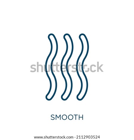 smooth icon. Thin linear smooth outline icon isolated on white background. Line vector smooth sign, symbol for web and mobile Royalty-Free Stock Photo #2112903524