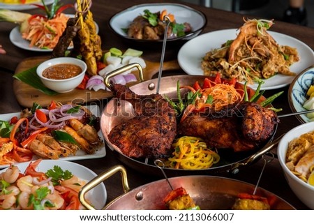 Varieties of Malaysian Local Signature Delight and Delicacies. Royalty-Free Stock Photo #2113066007