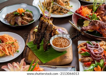 Varieties of Malaysian Local Signature Delight and Delicacies. Royalty-Free Stock Photo #2113066013