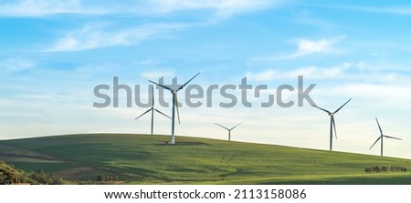 Windfarm on Garden Route South Africa Royalty-Free Stock Photo #2113158086