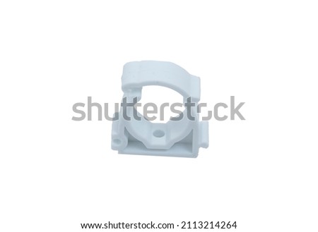 Fastener-clip for pipe. Construction Materials. on white background