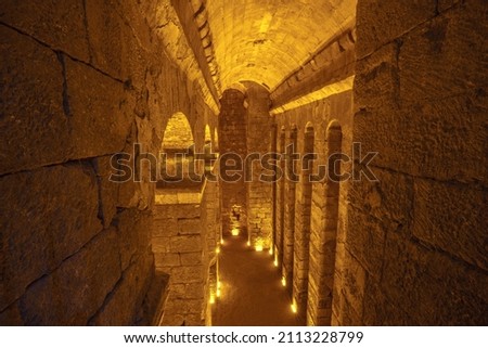 Ancient city of Dara, Mardin. Turkey tourism location. Eastern roman empire city. Necropolis, Agora, persian empire ancient city. 