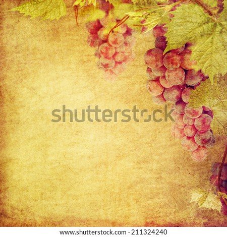 Vintage stylized vine garland, background for your text.