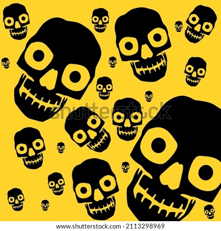 Skull Vectors Seamless Pattern,For surface design, print, poster, icon, web, graphic designs.