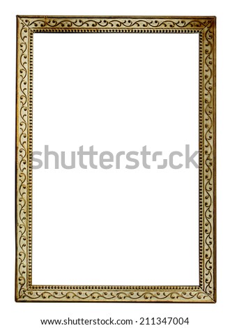 empty golden framed