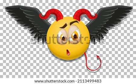Devil emoticon with facial expression illustration