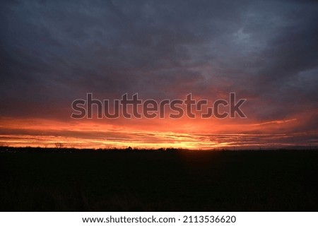 Beautiful Sunset in Slovakia country