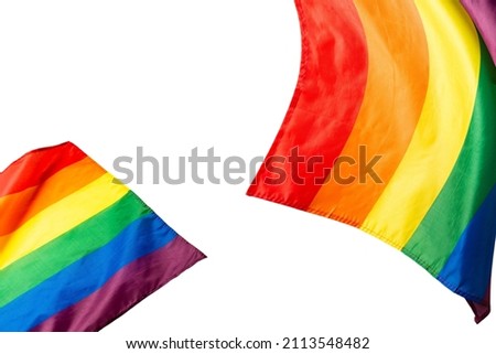 Rainbow flag as a background. Top view. LGBT flag. 