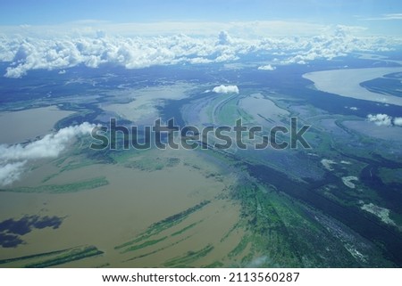Flight over the Amazon region from Manaus to Maués. Brazil. 