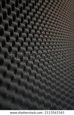 Close up, Background of studio sound acoustical foam. photo inside.