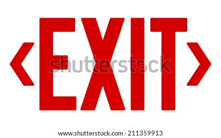Red Exit Sign Royalty-Free Stock Photo #211359913