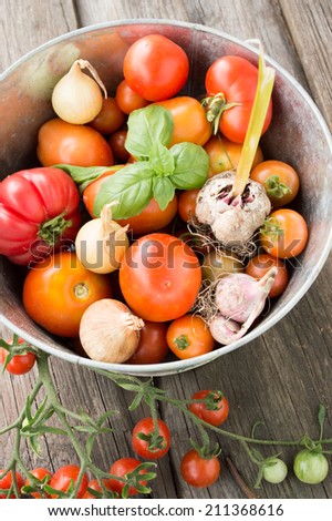 Ingredients for tomato soup