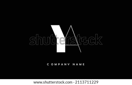 YA, AY Alphabets Letters Logo Monogram
