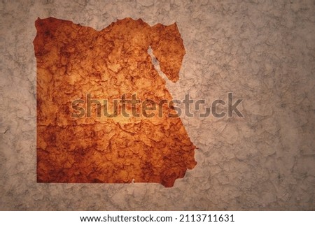 map of egypt on a old ancient vintage crack paper background
