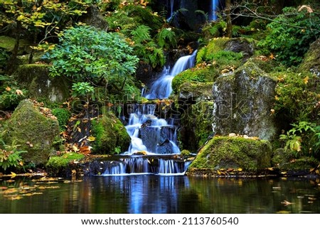 Waterfall in Oregon, at the Japanese Gardens 