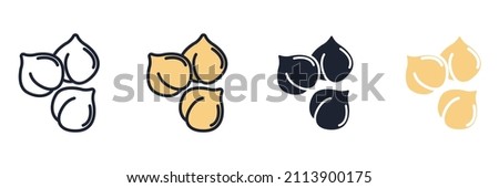 Chickpeas icon symbol template for graphic and web design collection logo vector illustration Royalty-Free Stock Photo #2113900175