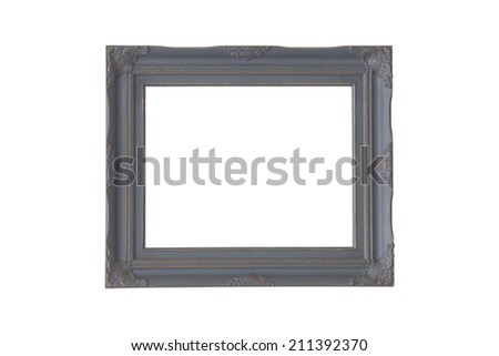 Grey Luxury Vintage Frame isolated on white background (with clipping path)