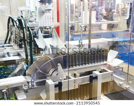 Tray packer for single-component packaging machine Royalty-Free Stock Photo #2113950545