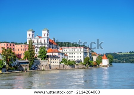 River and view over Passau, Bavaria, Germany 