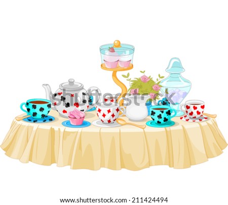 Wonderland Tea Party decorated table