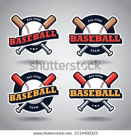 Baseball logo design template collection