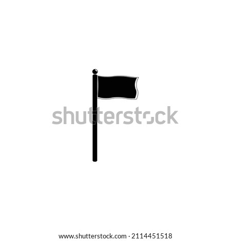 illustration a flag black white vector