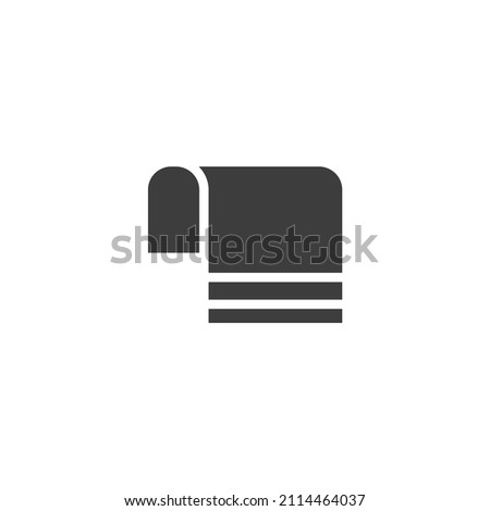 Vector sign of the towel symbol is isolated on a white background. towel icon color editable.