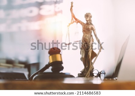 lawyer lady justice, The Statue of Justice or Iustitia, Justitia the Roman goddess of Justice, contract Legal law, advice and justice concept.	