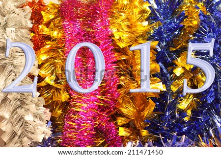 Happy new year 2015 creative greeting card design 