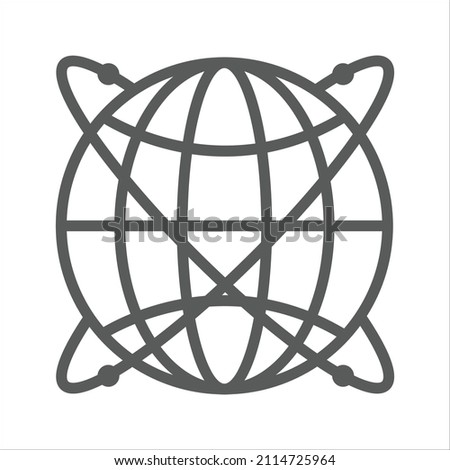 Global World Language Website Simple Line Icon