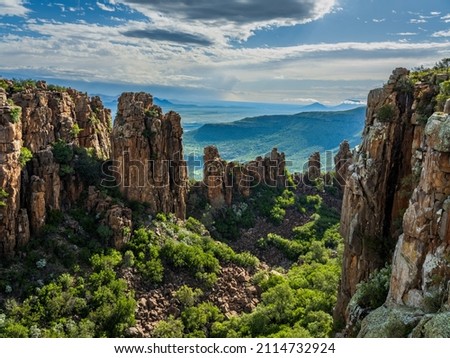 Valley of Desolation in Camdeboo National Park in Graaff-Reinet Eastern Cape South Africa Royalty-Free Stock Photo #2114732924