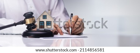 Real Estate Lawyer And House Foreclosure Law Royalty-Free Stock Photo #2114856581