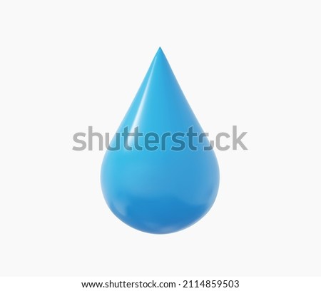 3D Realistic Drop Water vector illustrations.  Royalty-Free Stock Photo #2114859503