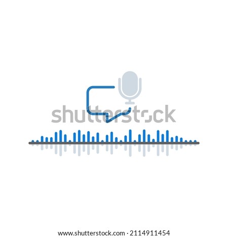 Voice messages icon. Voice messaging sign. editable color. vector illustration.