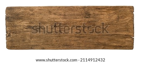 An old wooden board on a white background