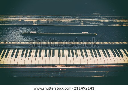 Vintage retro piano