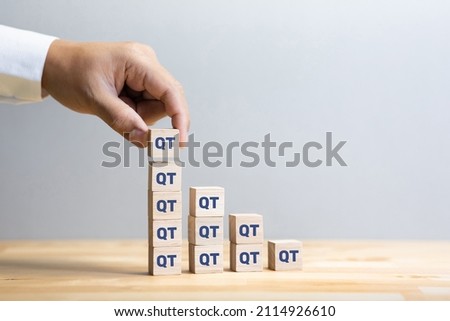 Fed with QT with financial,economy management.crisis and solution.investment plan Royalty-Free Stock Photo #2114926610