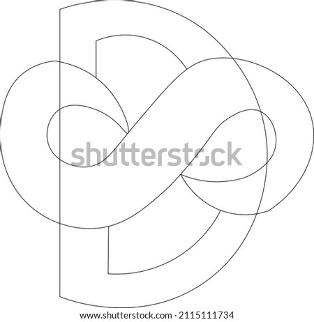 D and  infinity Simple Logo Design Vector. Initial letter. Design template. White background