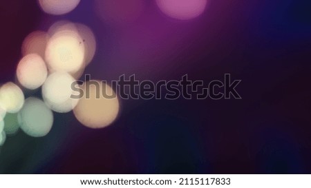 Purple Blurred defocused bokeh overlay effect. Dark abstract background Copy space wallpaper or use screen mode to add beautiful texture to your photo.