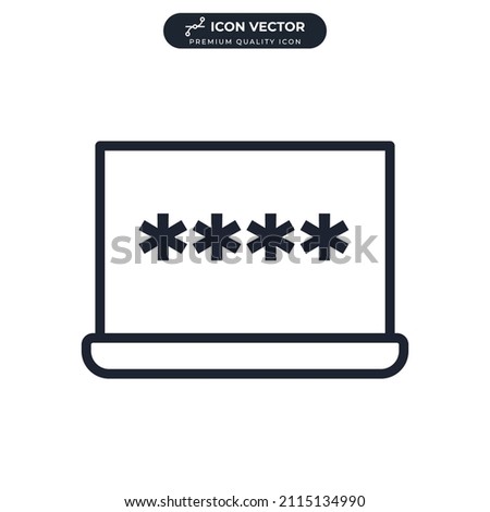 Password icon symbol template for graphic and web design collection logo vector illustration
