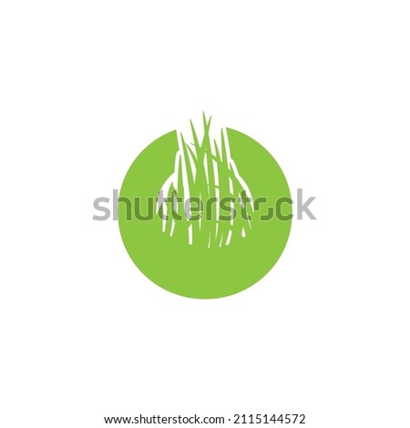 Grass cutting letter A logo