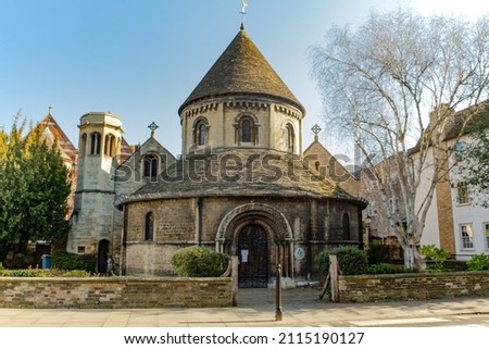 Church of the Holy Sepulchre known as the Round Church which is 900 yrs old Royalty-Free Stock Photo #2115190127