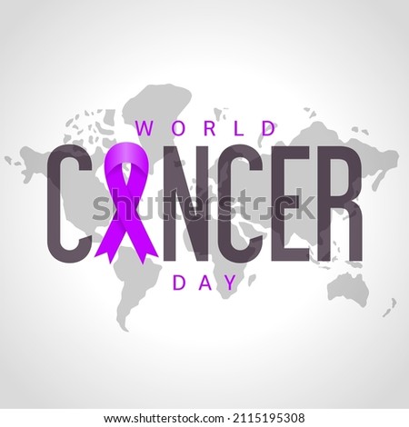World cancer day theme. Vector illustration .