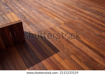 Wood decking seamless texture, the magnificent surface of hardwood Ipe deck planks with unique grains and textures Royalty-Free Stock Photo #2115233159